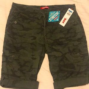 Green Camo cargo shorts